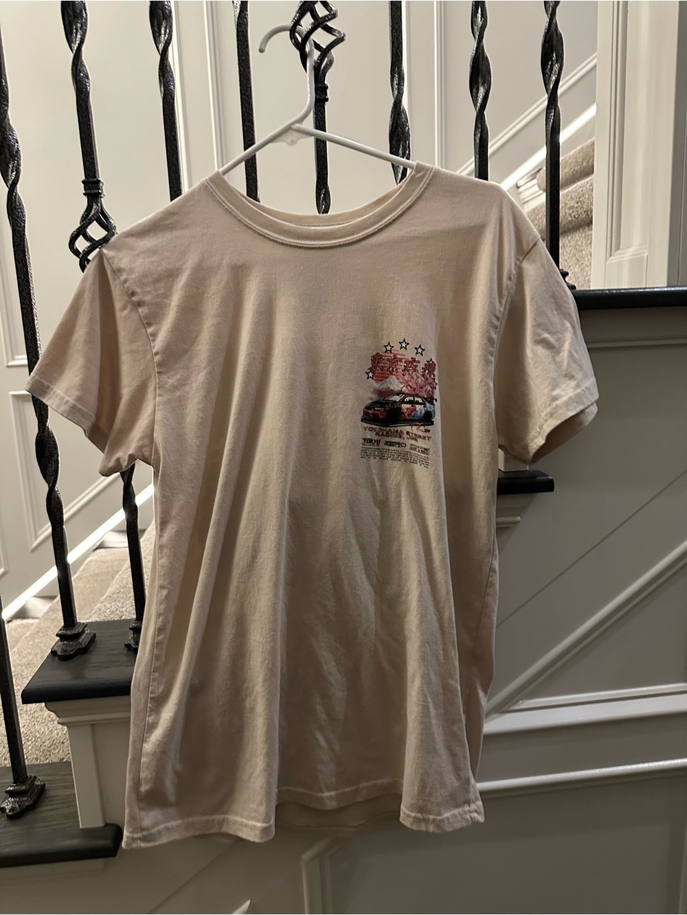 Men's Short Sleeve Graphic Tee in Cream